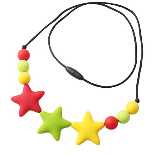 Biter teether Baby Silicone Teething Necklace Chew Beads Star Teether Toys Rainbow color Nursing Accessories Biter teether Baby Silicone Teething Necklace Chew Beads Star Teether Toys Rainbow color Nursing Accessories