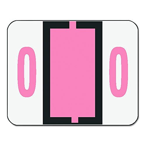 Smead BCCRN Bar-Style Numeric Color-Coded Labels, Number 0, Pink, 500 Labels per Roll (67370)