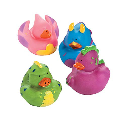 Fun Express Dinosaur Rubber Duckies Novelty (12 Pack)