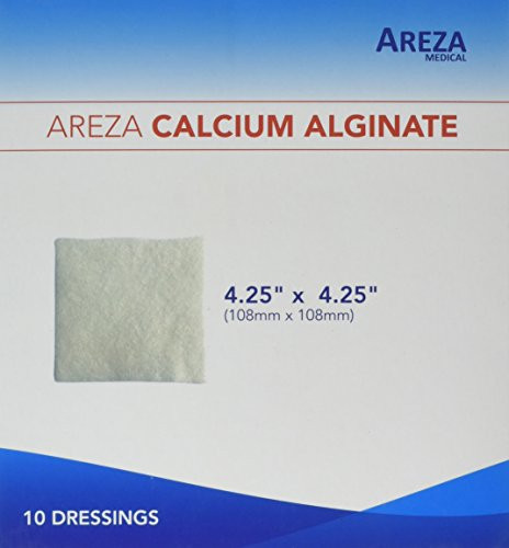 Calcium Alginate 4.25"x4.25" Sterile 10 per Box (1) HIGH QUALITY