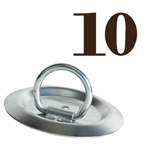 10 D Ring Tie-Down Anchors, Round Bolt-On Cargo Tie Down Flush Mount DRings by DC Cargo Mall, Strong Steel TieDown Anchor for Truck, Trailer, Flatbed, Pickup Bed (10) 10 D Ring Tie-Down Anchors, Round Bolt-On Cargo Tie Down Flush Mount DRings by DC Cargo Mall, Strong Steel TieDown Anchor for Truck, Trailer, Flatbed, Pickup Bed (10)