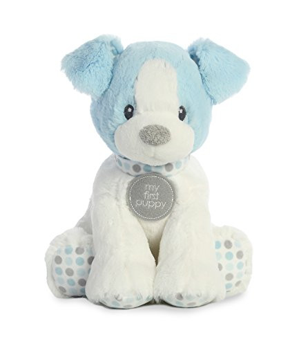 Ebba My First Puppy Polka Dot Small Plush Toy, Blue