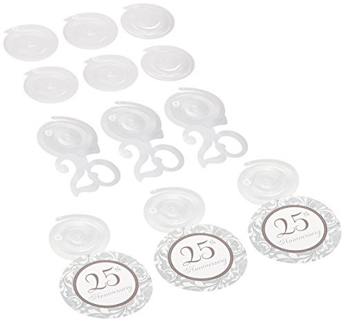 Amscan 670432 25th Anniversary  Value Pack Hanging Decorations , Silver
