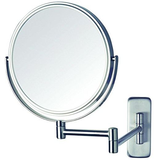 Jerdon JP7506N 8-Inch Wall Mount Makeup Mirror with 5x Magnification, Nickel Finish Jerdon JP7506N 8-Inch Wall Mount Makeup Mirror with 5x Magnification, Nickel Finish