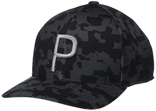 Puma Golf 2018 Kid's "P" Snapback Hat (Kids, One Size), Puma Black-Camo
