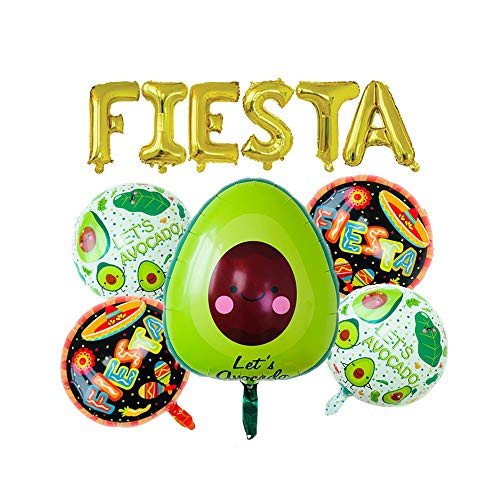 16" Fiesta Foil Letter Balloons with 5 Pcs Avocado Fiesta Balloons for Cinco De Mayo Party, Taco Party, Fiesta Party, Mexican Party Supplies Decorations(Gold) 16" Fiesta Foil Letter Balloons with 5 Pcs Avocado Fiesta Balloons for Cinco De Mayo Party, Taco Party, Fiesta Party, Mexican Party Supplies Decorations(Gold)