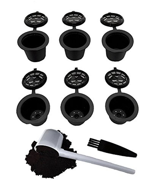 Reusable Nespresso Capsules - 6 Pack - Refillable Pods For Nespresso Machines (OriginalLine Compatible) Reusable Nespresso Capsules - 6 Pack - Refillable Pods For Nespresso Machines (OriginalLine Compatible)