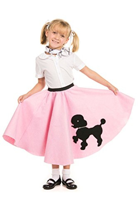 Kidcostumes Poodle Skirt with Musical Note Printed Scarf