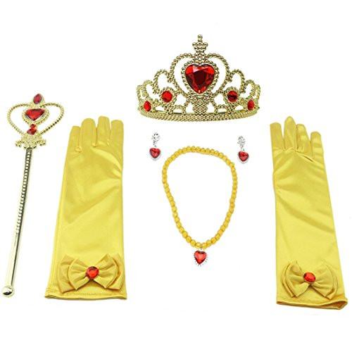 Orgrimmar Princess Dress Up accessories For Belle Gloves Princess Tiara Crown Wand Necklaces For Kids Orgrimmar Princess Dress Up accessories For Belle Gloves Princess Tiara Crown Wand Necklaces For Kids