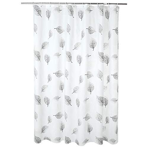 OAKNO PEVC Shower Curtain and Waterproof Bath Curtains with Hooks 180 X 180 cm