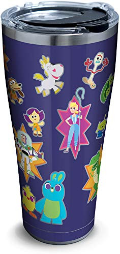 Tervis 1319848 Disney/Pixar - Toy Story 4 Collage Stainless Steel Insulated Tumbler with Lid, 30 oz, Silver
