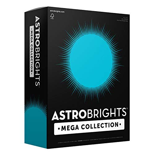 Astrobrights Mega Collection, 625 Sheets, Bright Blue, Colored Paper, 24 lb/89 gsm, 8 ½ x 11-MORE SHEETS! (91621)