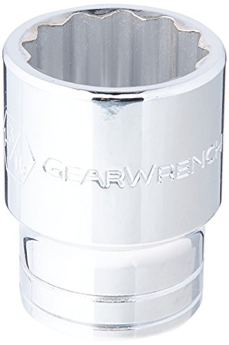 GEARWRENCH 80838 3/4" Drive 12 Point Standard SAE Socket 1-3/16", Black