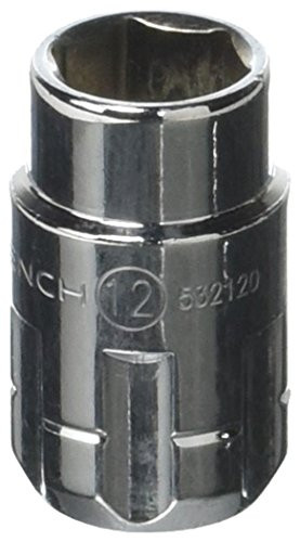 GEARWRENCH 532120GR 12mm 3/8" Drive Pass Thru 6 Point Standard Metric Socket, Black