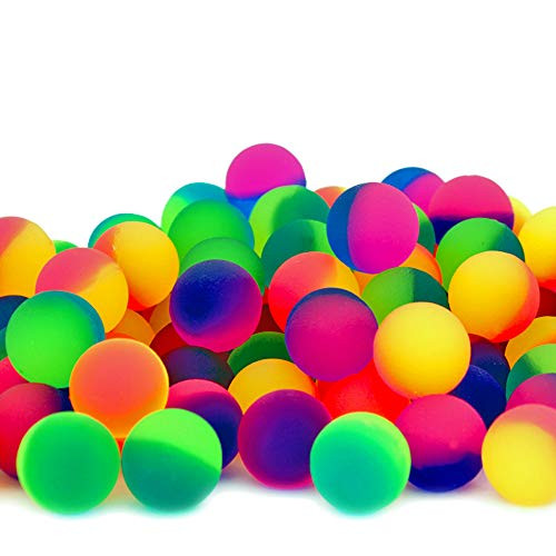 HanYoer Bouncy Balls Party Favors, 100-Count Super Bouncy Balls Bulk, Small Mini Colorful High Bouncing Balls Party Bag Filler