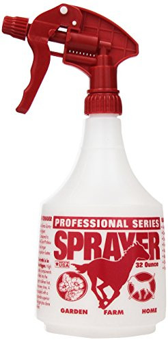 LITTLE GIANT Miller Manufacturing PS32RED Plastic All Purpose Pest Spray Bottle for Dogs and Horses, 32-Ounce