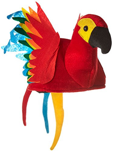 Plush Parrot Hat Party Accessory (1 count) (1/Pkg)
