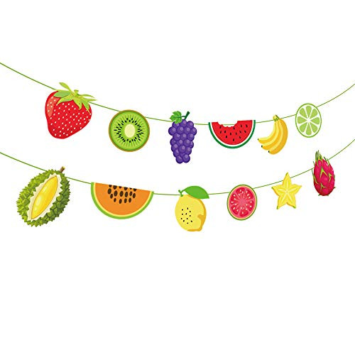 Tutti Frutti Banner,Watermelon Banner,Strawberry Banner,Lemon Banner,GrapefruitBanner,Tutti Frutti/Luau/Tiki/Tropical/Hawaiian Party Supplies /Decoration for Girls,Boys,Kids,Home,School,Baby Showers,1st Birthday