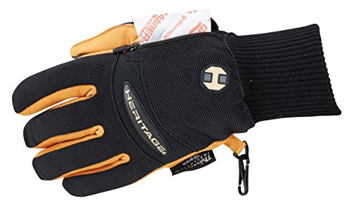 Heritage Winter Work Gloves, Size 10, Black//Tan