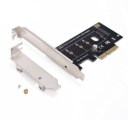 M.2 to PCIe Adapter, NVME SSD to PCI-e 3.0 x4 Host Controller Expansion Card with Low Profile Bracket, Support M Key Solid State Drive Type 2280 2260 2242 2230 Converter to Desktop PCI Express