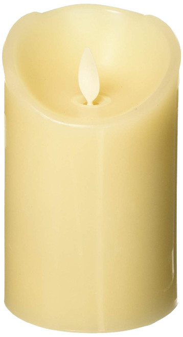 Luminara Flameless Candle: Vanilla Scented Moving Flame Candle with Timer (4' Ivory)