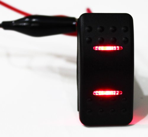 Bandc 7 Pins 2 LED Light On-off-on Marine Boat Rocker Switch Dpdt Waterproof 12v 24v