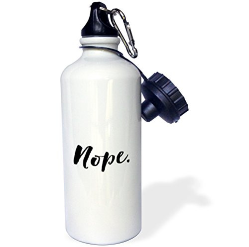 3dRose wb_219528_1 Humorous Phrase - Nope Sports Water Bottle, 21 oz, Multicolor