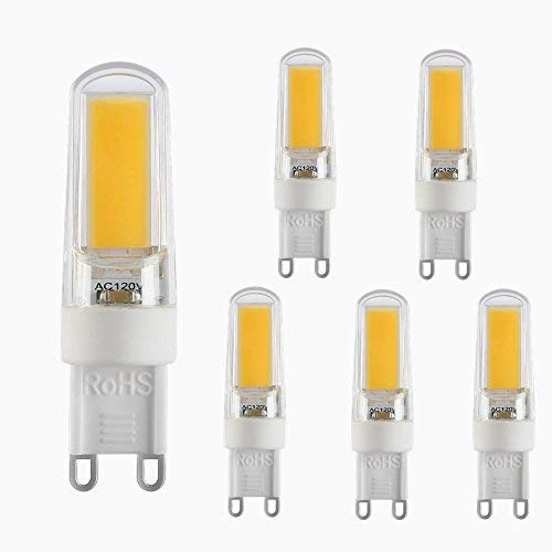 HAOYU LED Bulbs Dimmable Bulbs 3W (30W Halogen Equivalent), Bulbs Dimmable for Home Lighting,Halogent Lights AC110V 5-Pack (G9 Base-Warm White270LM, Warm White 3000K, G9 Base)