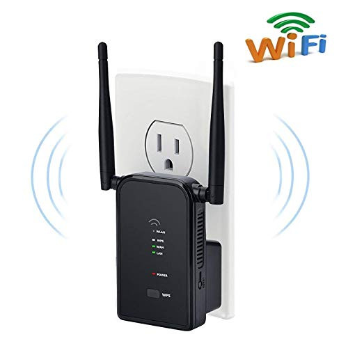 WiFi Extender Long Range Wi-Fi Repeater Wireless Access Point Signal Booster Mini Router Expand WiFi to WiFi Dead Zones, 2 External Antennas for Better Reception and Faster Internet Surfing - 300Mbps