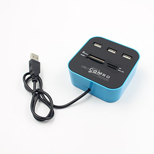 JUNMIN USB Combo Expander Multi-Function USB Hub Card Reader Hub Super Speed USB 2.0 Micro sd TF Memory Card Reader