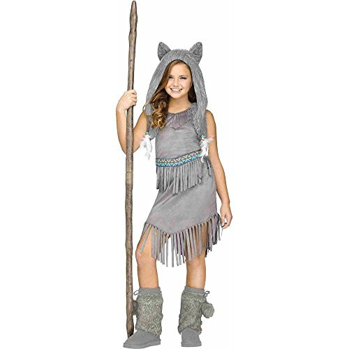 Fun World 124582M Little Girl's Med/Wolf Dancer Children's Costume, Medium, Multicolor