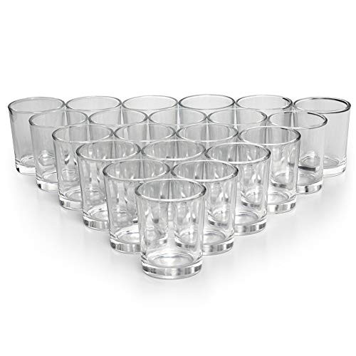 Letine Glass Votive Candle Holders Set of 72 - Clear Tealight Candle Holder Bulk - Ideal for Wedding Centerpieces & Home Decor