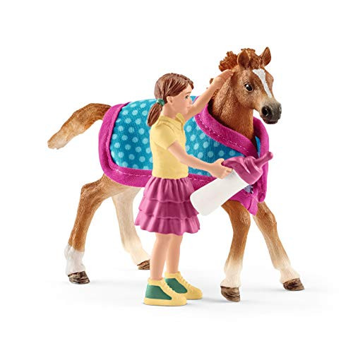 Schleich Foal with Blanket Playset