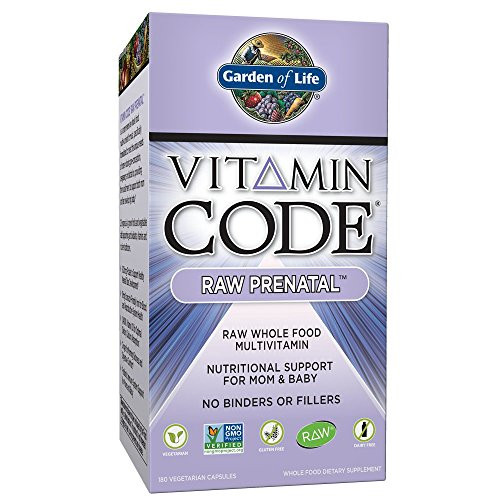 Garden of Life Vitamin Code Raw Prenatal Vegetarian Multivitamin Supplement with Folate, Iron, Probiotics & Ginger | Non-GMO, Dairy & Gluten Free, Best Whole Food Vitamin for Mom & Baby, 180 Capsules Garden of Life Vitamin Code Raw Prenatal Vegetarian Multivitamin Supplement with Folate, Iron, Probiotics & Ginger | Non-GMO, Dairy & Gluten Free, Best Whole Food Vitamin for Mom & Baby, 180 Capsules