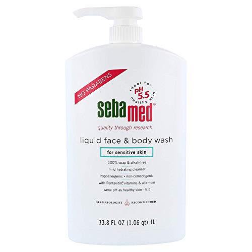 Sebamed Liquid Face & Body Wash 1000mL (1 Liter) Paraben-Free Dermatologist Recommended Mild Gentle Cleanser