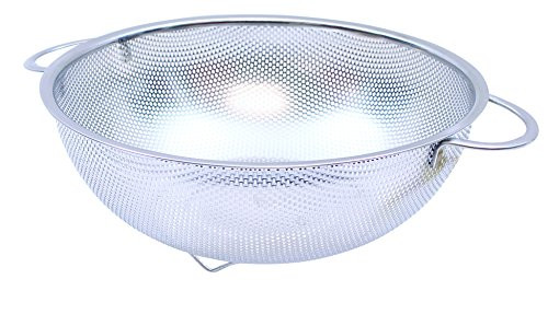 Tablecraft 6 Quart Colander with Handles, Stainless Steel (H906BH)