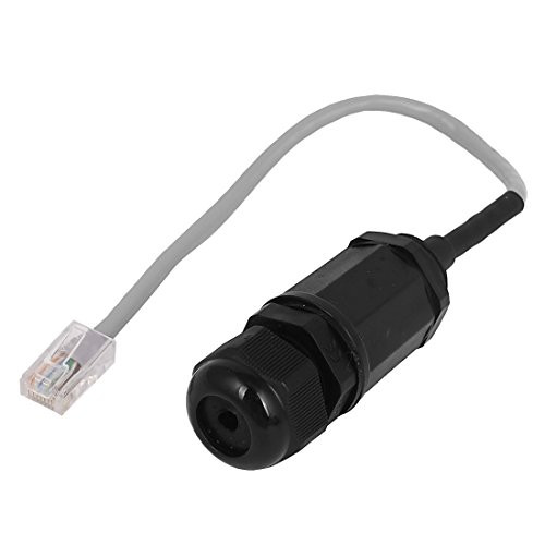 uxcell M20 Ethernet LAN RJ45 IP68 Outdoor Waterproof Connector 23cm Cable