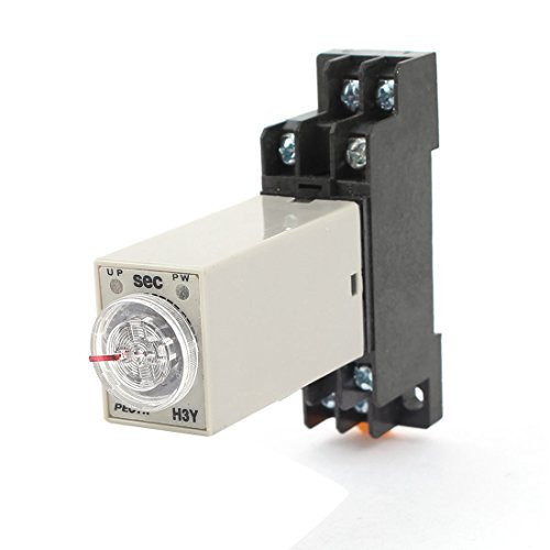 Uxcell a14112200ux0142 AC 110V H3Y-2 Time Delay Relay Solid State Timer 0-60S DPDT w Socket