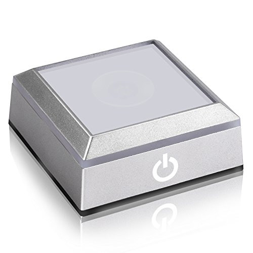 LED Light Base Show Stand Display Plate with Sensitive Touch Switch for 3D Laser Crystal Glass Art