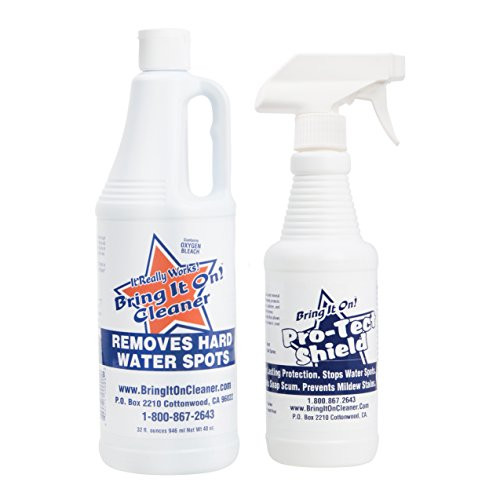 Hard Water Stain Remover Bring It on Cleaner & Sealant, Clean Shower Door, Tile and Grout, Windows, Fiberglass, Chrome, Toilets