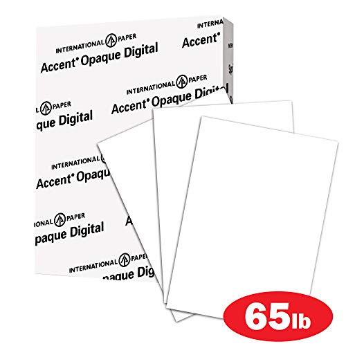 Accent Opaque Thick Cardstock Paper, Warm White Paper, 65lb Cover, 176 gsm, Letter Size, 8.5 x 11 Paper, 97 Bright, 1 Ream / 250 Sheets, Super Smooth, Heavy Card Stock (121972R)