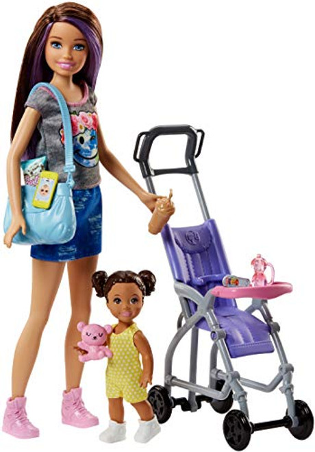 Barbie Skipper Babysitters Stroller Playset, Multicolor