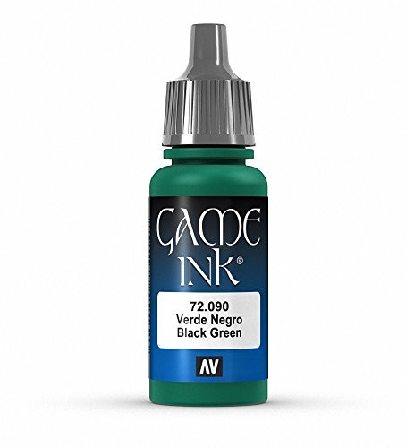 Vallejo Game Color Black Green Paint, 17ml