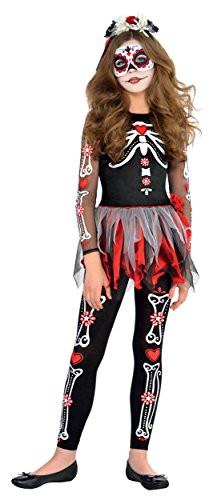 amscan Girls Scared to The Bone Costume - X-Large (14-16), Multicolor 846873