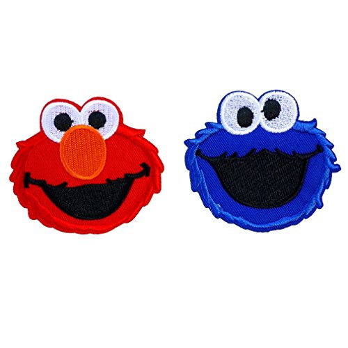 Cookie Monster Sesame Street Elmo Cartoon Iron on Patch Logo Fabric Applique