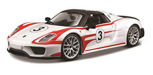 Bburago Race Porsche 918 Spyder Weissach Package Diecast Vehicle (Colors May Vary/1:24 Scale) Bburago Race Porsche 918 Spyder Weissach Package Diecast Vehicle (Colors May Vary/1:24 Scale)