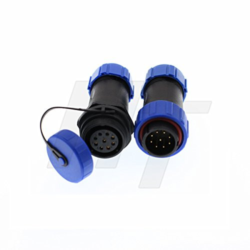HangTon HE13 9 Pin Connector Male Female Cable Plug Waterproof IP68 Circular Plastic Power Socket