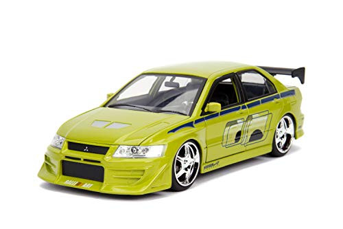 Fast & Furious Brian's Mitsubishi Lancer Evolution VII DIE-CAST Car, 1: 24 Scale Lime Green