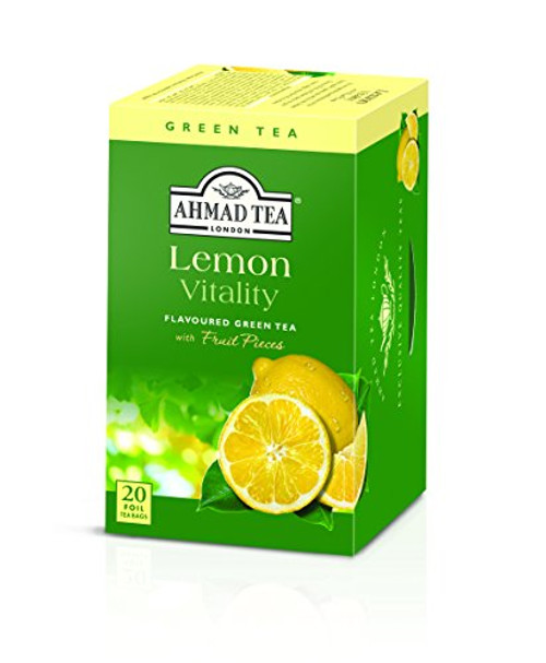 Ahmad Tea Lemon Green Tea, 20-Count Boxes (Pack of 6)