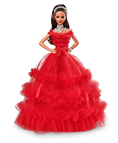 Barbie 2018 Holiday Doll, Brunette with Ponytail